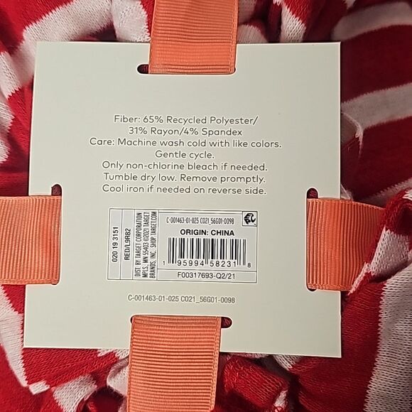 Pajama Set Red White Stripe Size Large NWT - Picture 3 of 3